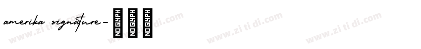 amerika signature字体转换